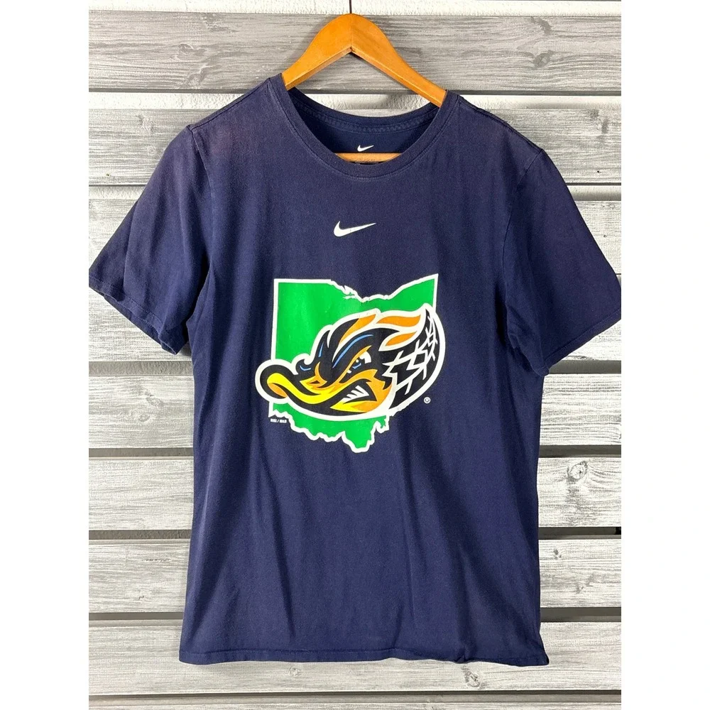 Nike Mens Akron Rubber Ducks Graphic T-Shirt Small worn/faded jersey